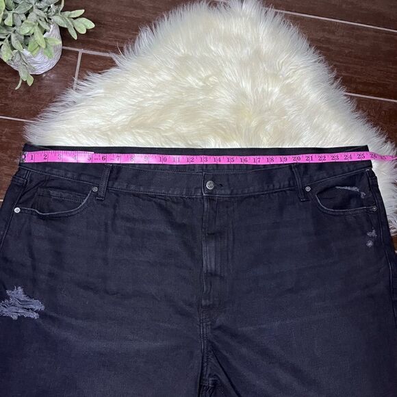 Old Navy High Rise Slouchy Straight black raw hem shorts sz 28 - Picture 6 of 8